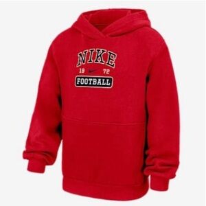 New Nike Big Boys’ Size Large Red Kids Football Hoodie